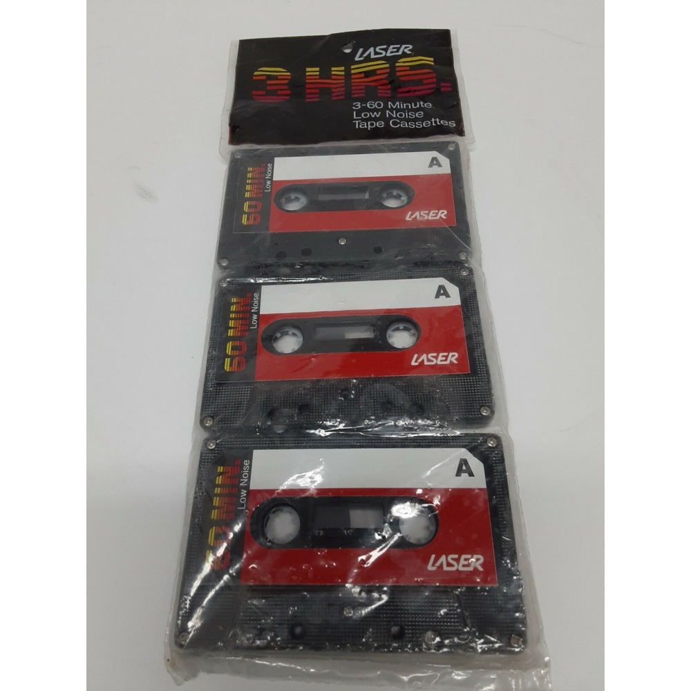 Swire Magnetics Co. LASER Blank Cassette Tapes 60 Min Low Noise | Lot of 3 |1985